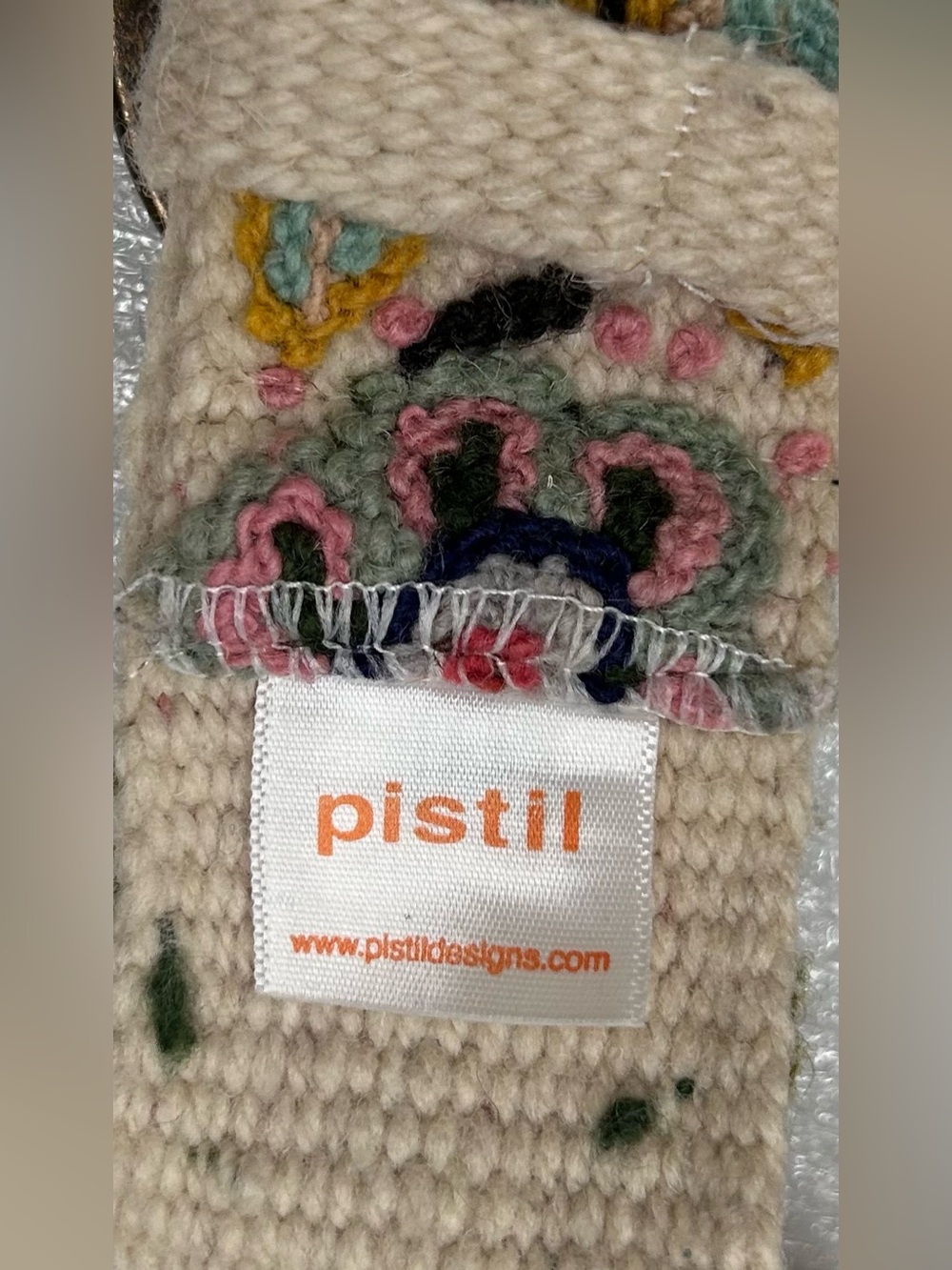Pistil Wool Peruvian Style Embroidered Belt Size M EUC - Picture 8 of 8